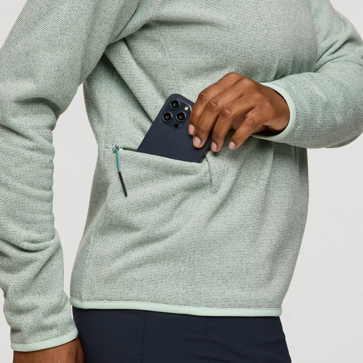 Cotopaxi Envo Fleece Quarter-Zip Pullover polaire femme gris recyclée