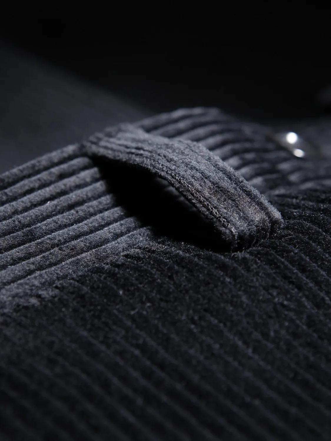 Hollington Jules pantalon noir velours coupe ample