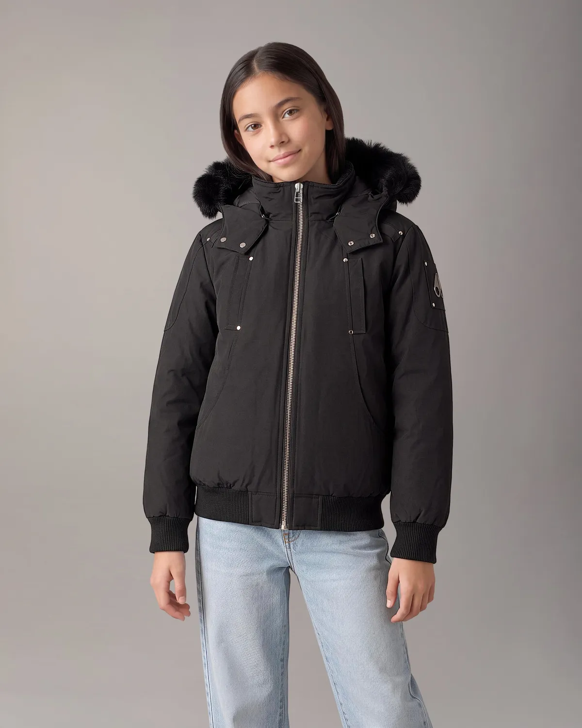 Moose Knuckles Original Bomber Enfant Noir Duvet