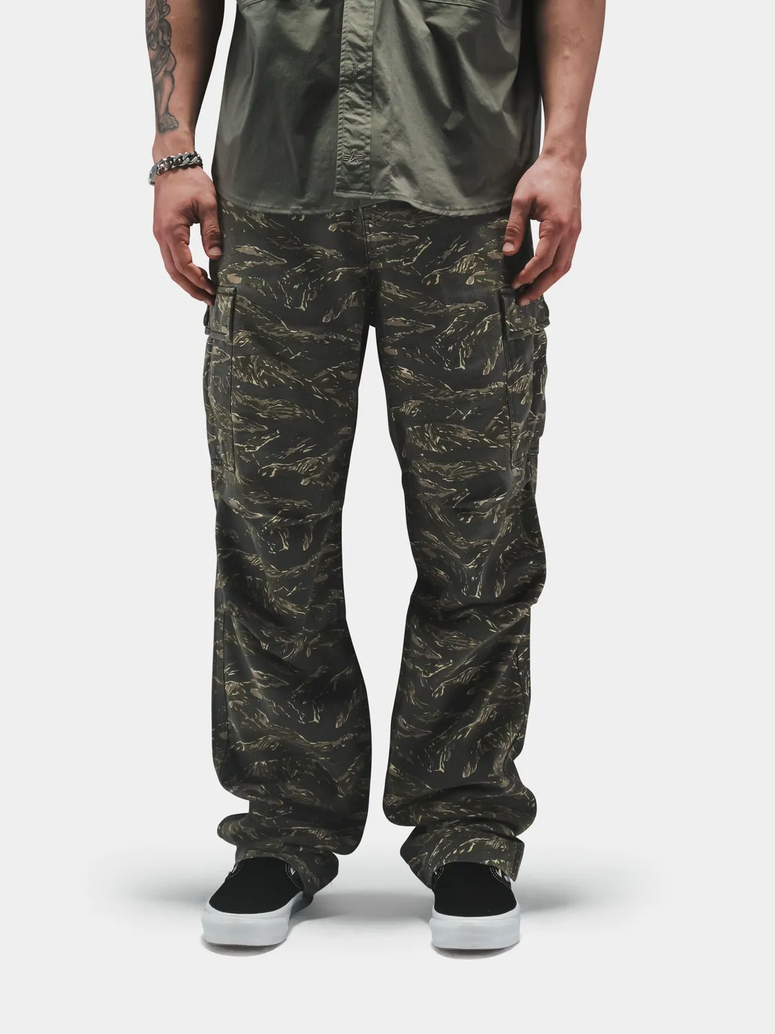 Alpha Industries BDU Cargo Pantalon Tiger Camo Coton