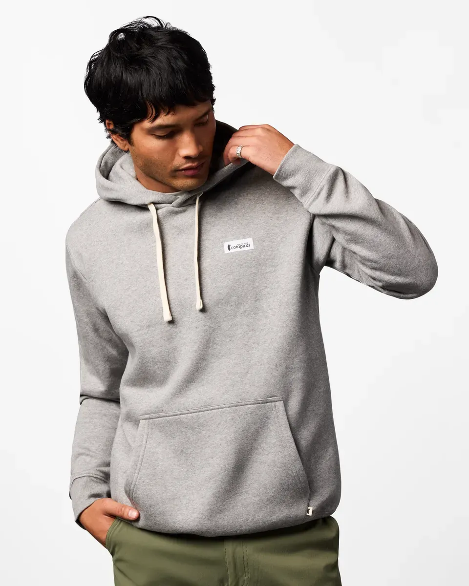 Cotopaxi Llama Patch sweat capuche homme Heather Grey coton bio