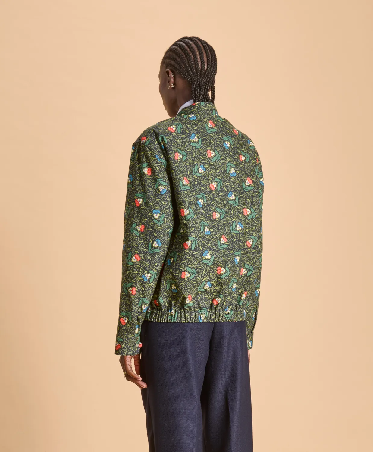 Soubacq Le Blouson Bonnes Herbes gabardine imprimé