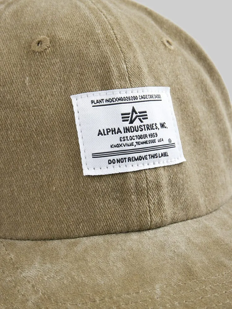 Alpha Industries Battlewash Casquette noire coton twill