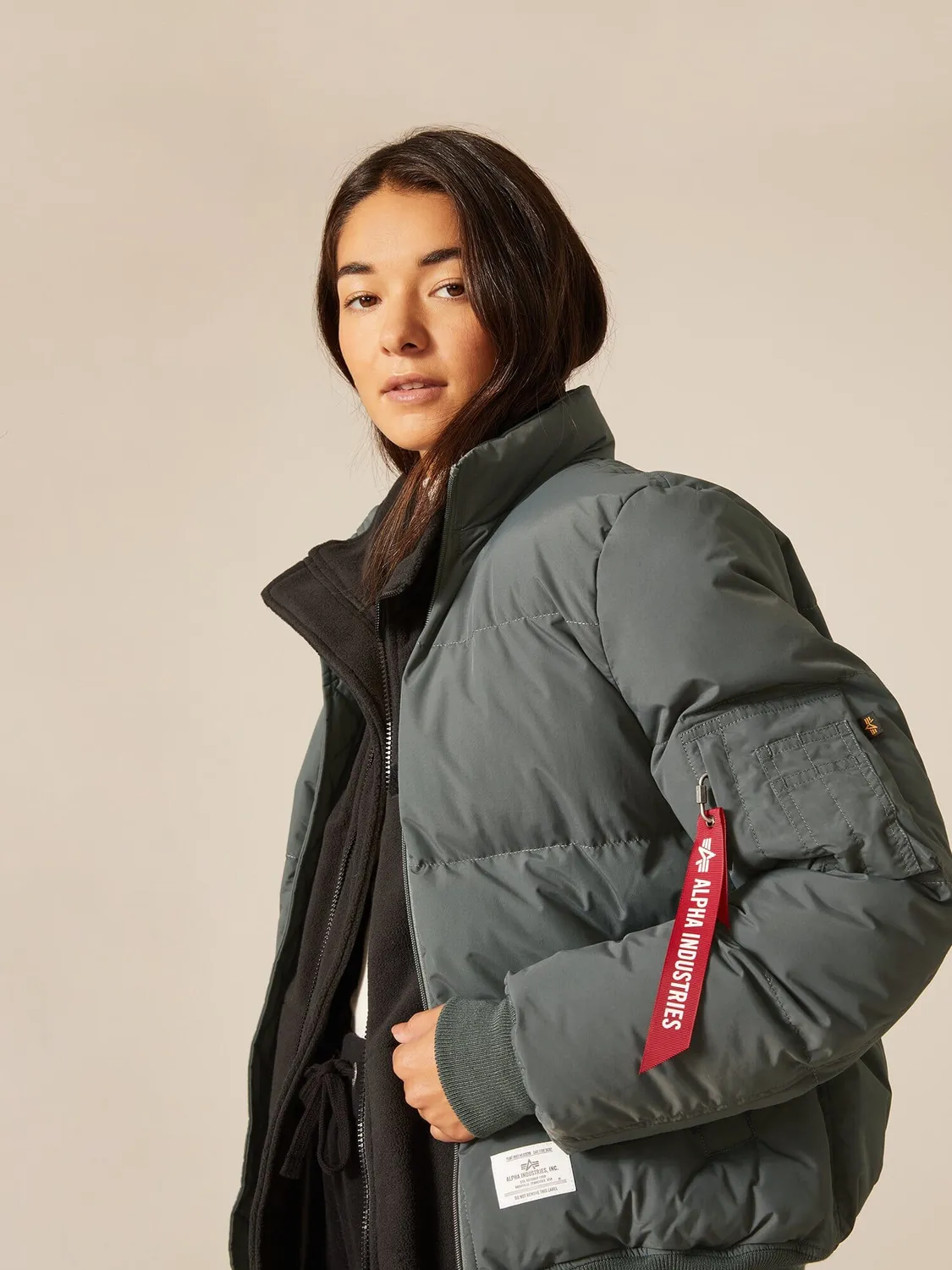 Alpha Industries MA-1 Quilted bomber Gunmetal matelassé