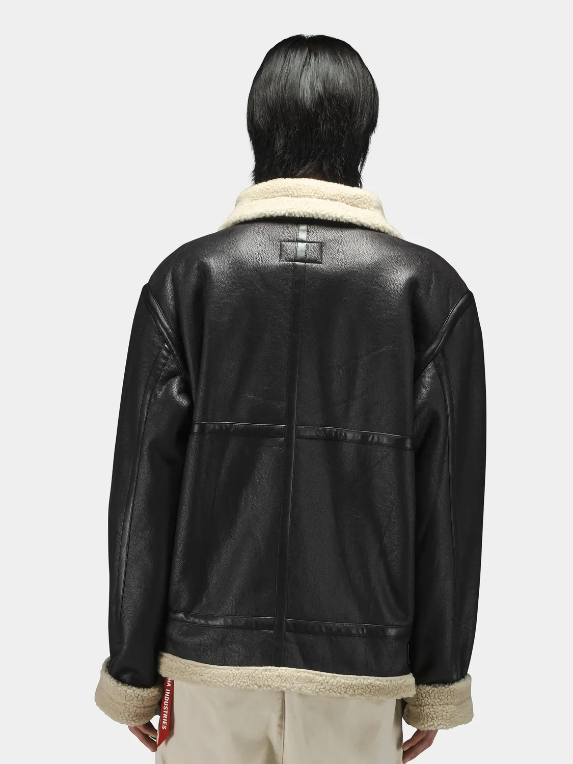 Alpha Industries Mouton B-3 blouson aviateur noir doublure mouton