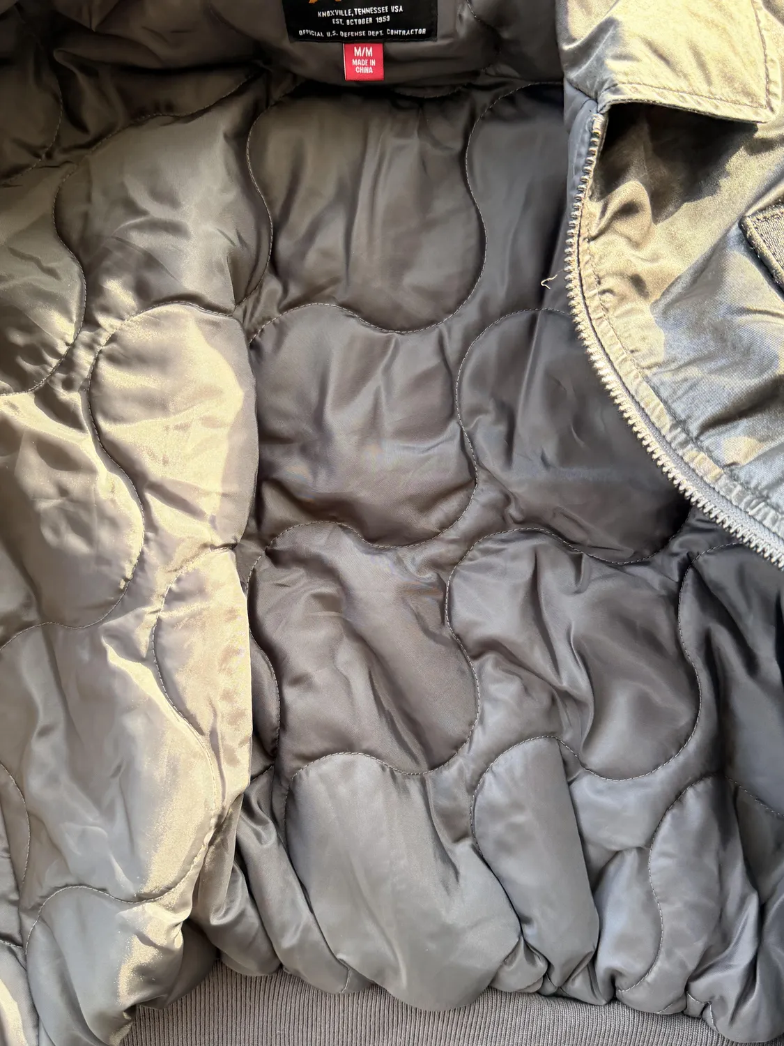 Alpha Industries CWU 45/P Battlewash bomber deep forest vintage