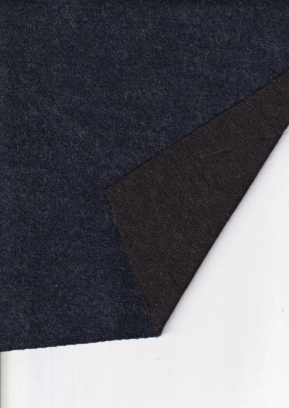 Hollington Derain tissu jersey laine marine brun au mètre