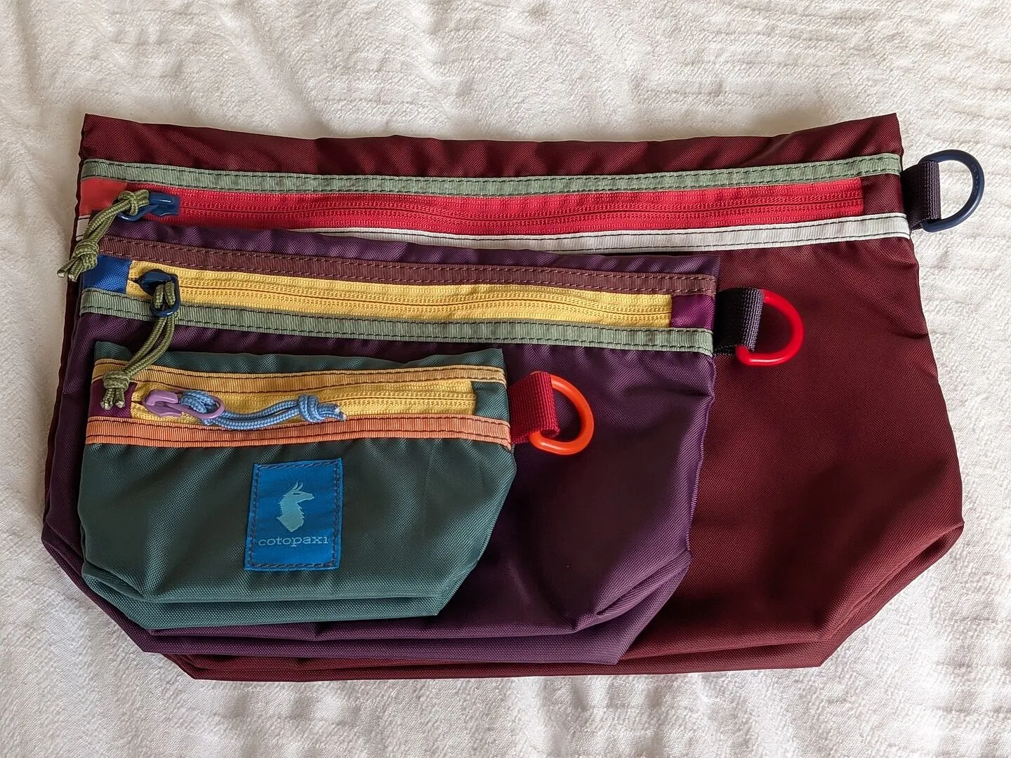 Cotopaxi Cubo pochettes voyage Del Día lot 3 recyclé