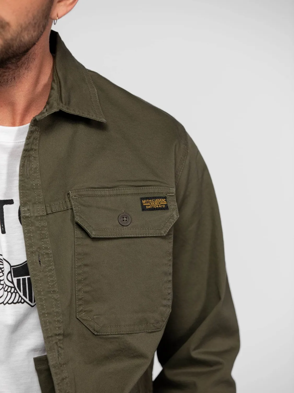 Daytona Comdrill surchemise worker homme Beige serge coton