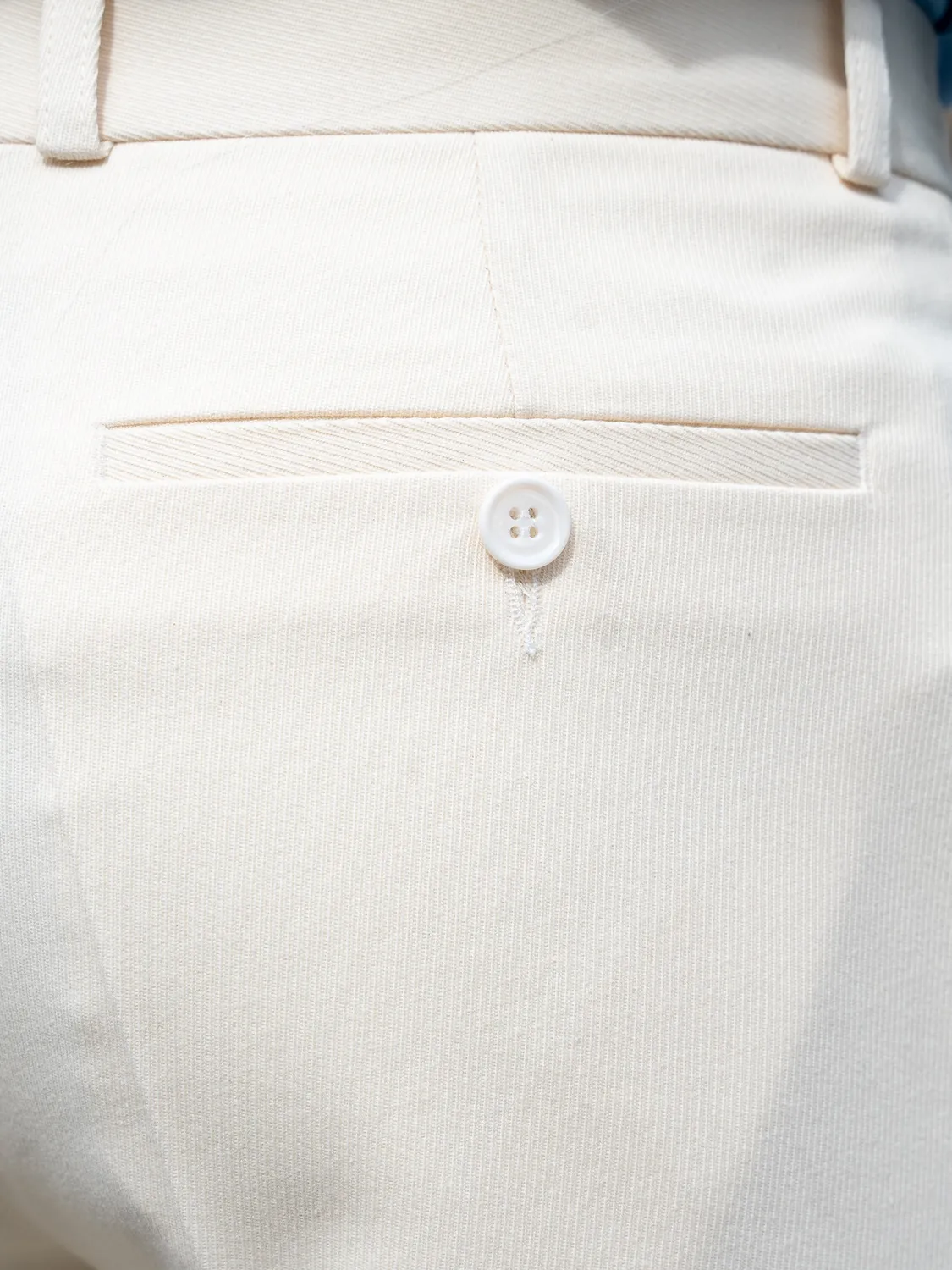 Hollington Siza italien pantalon écru serge coton laine taille 44