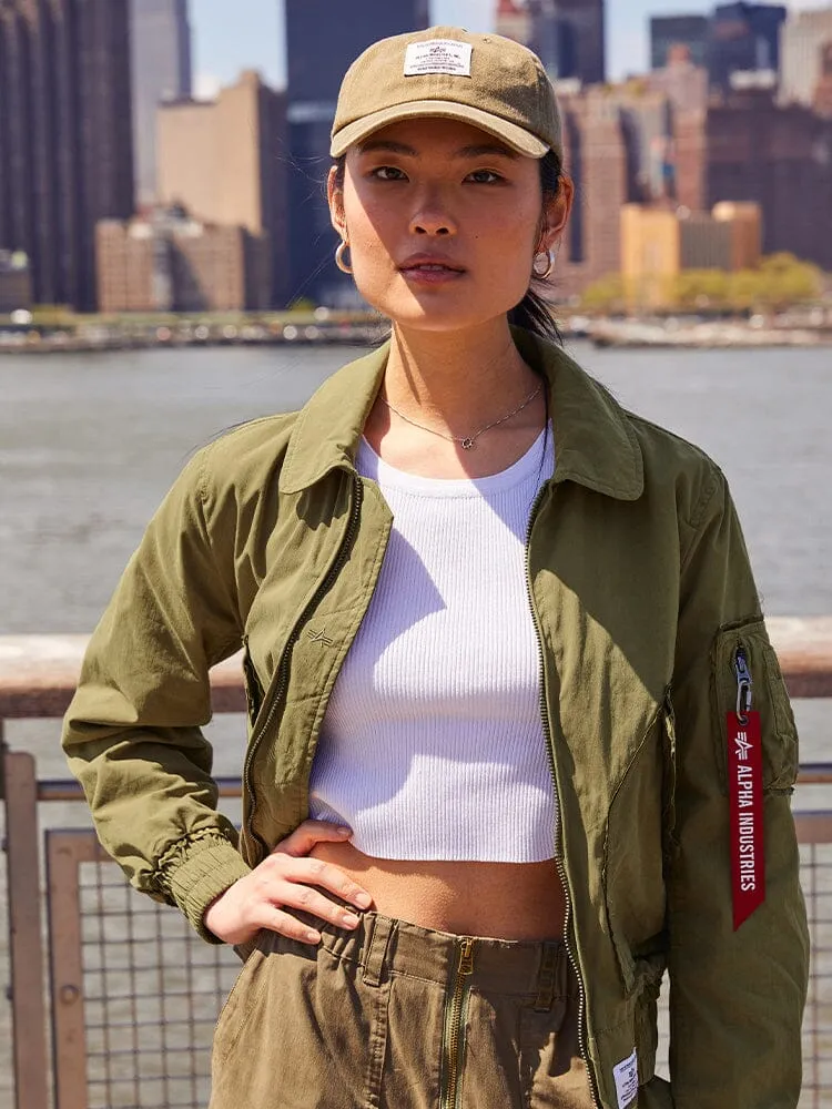 Alpha Industries CWU 36/P Mod blouson bomber femme vert délavé