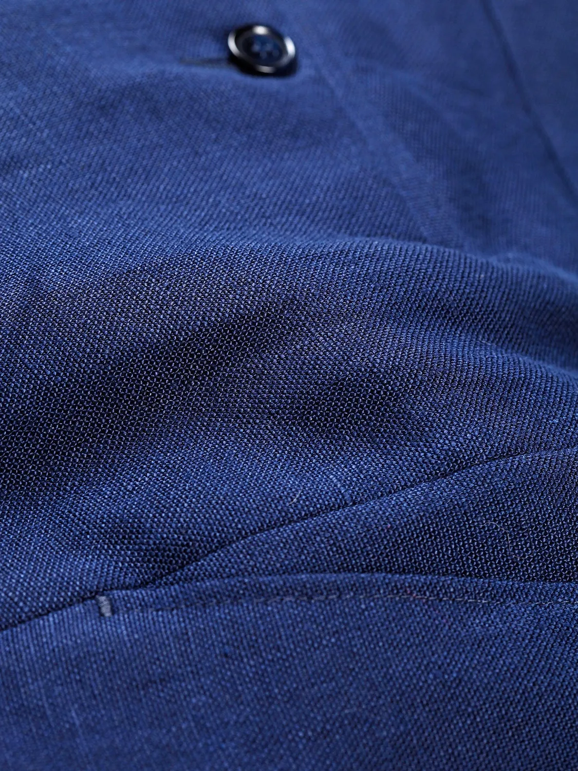 HOLLINGTON pantalon Siza coupe italienne toile lin natté marine 38