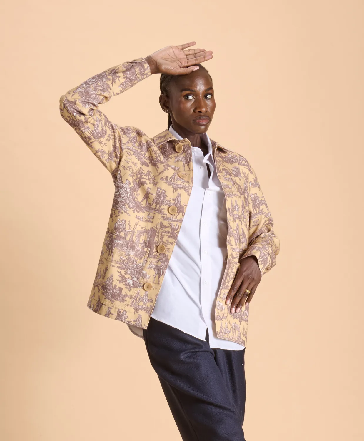 SOUBACQ Le Bleu Caramel veste de travail gabardine coton
