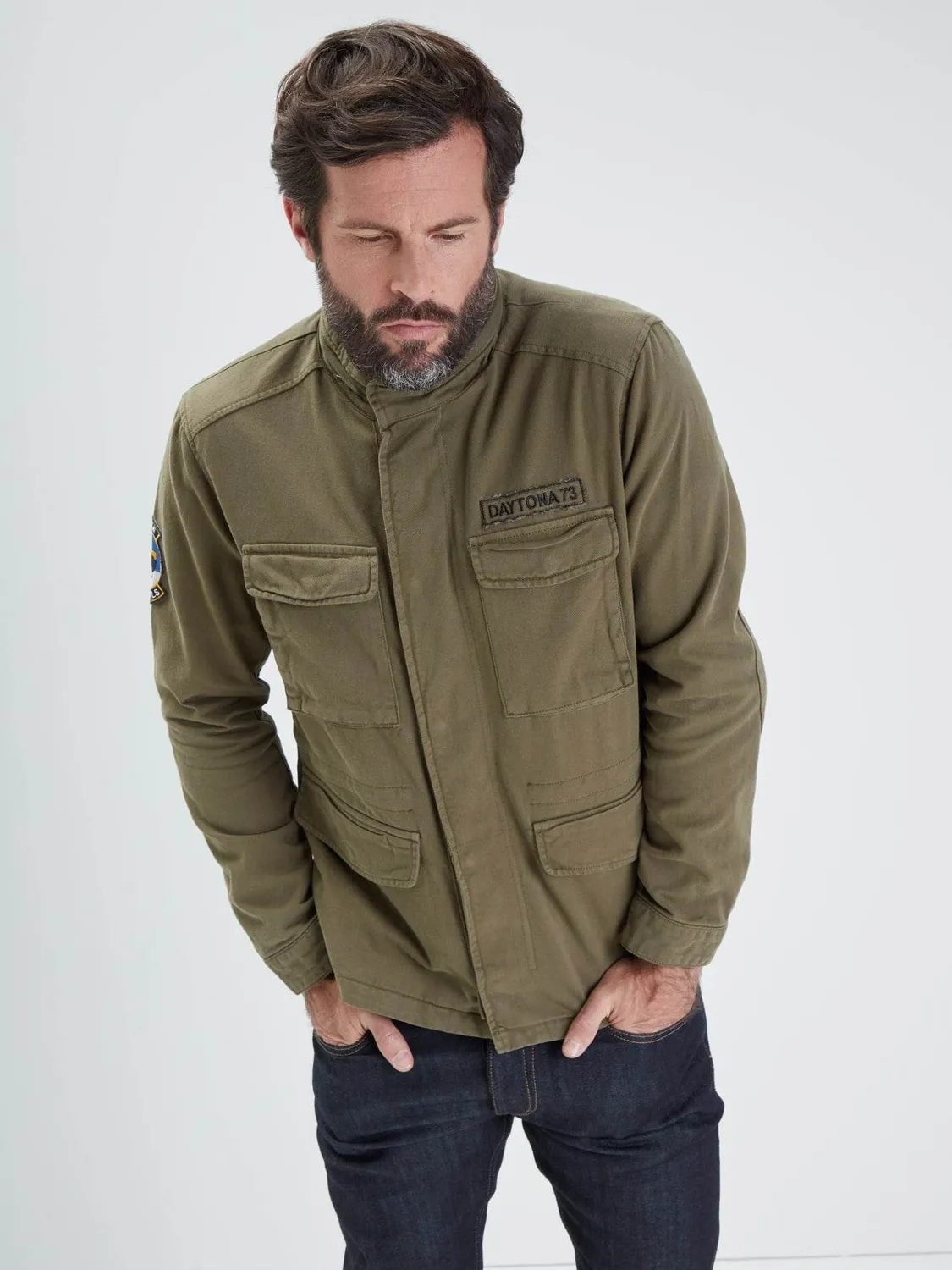 Daytona Day 65 veste militaire homme navy saharienne