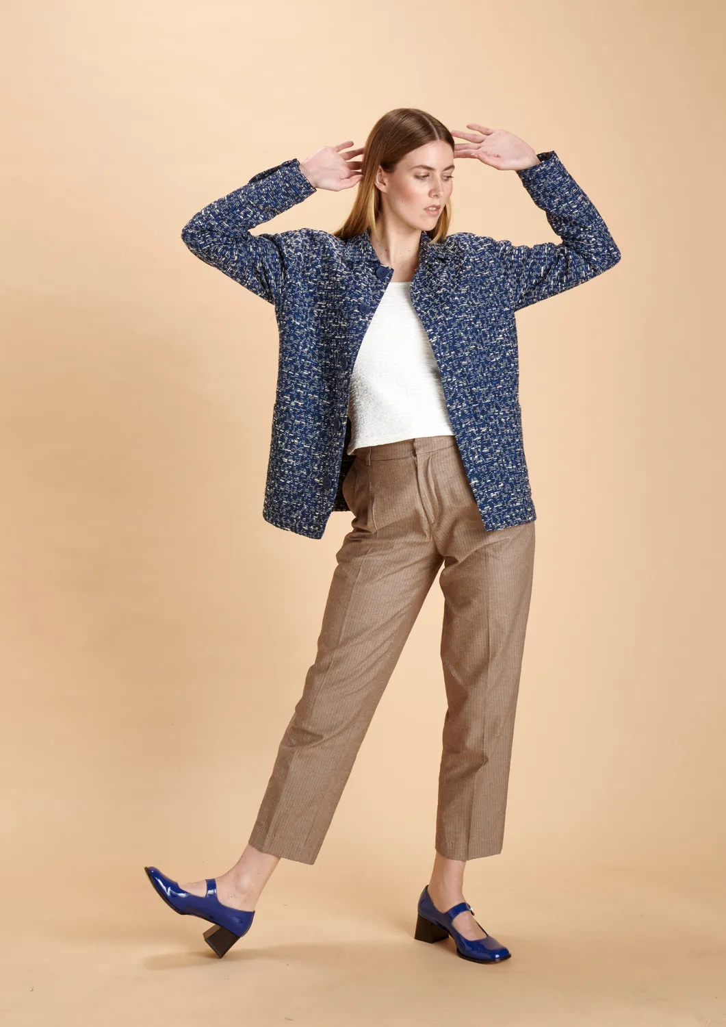 Soubacq Le Bleu Bellagio veste de travail tweed léger