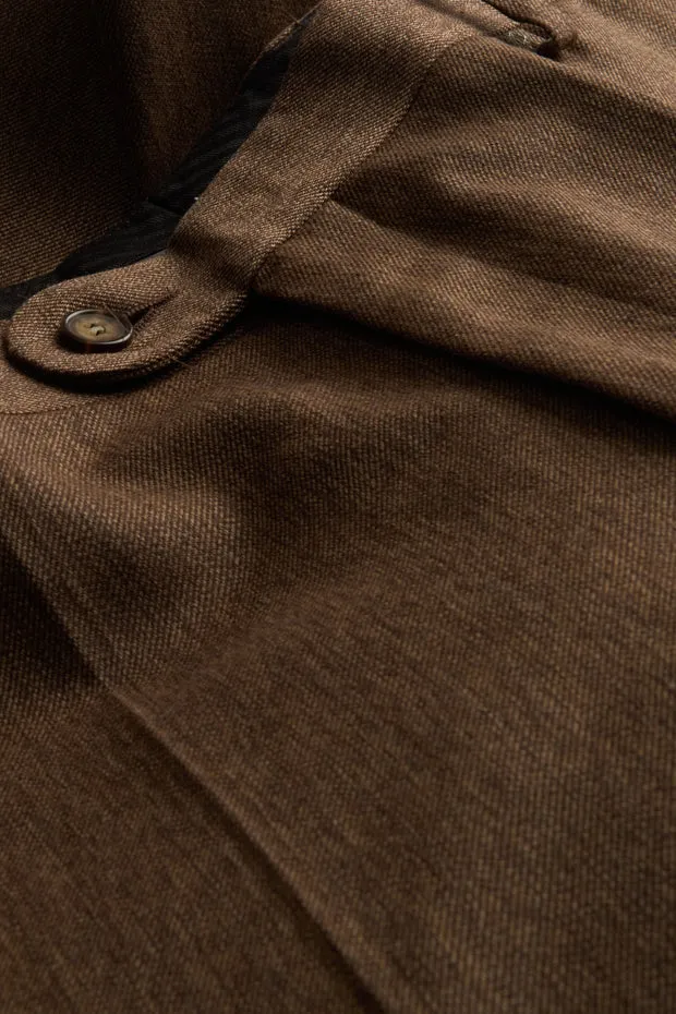 Hollington Siza pantalon ajusté cachou laine