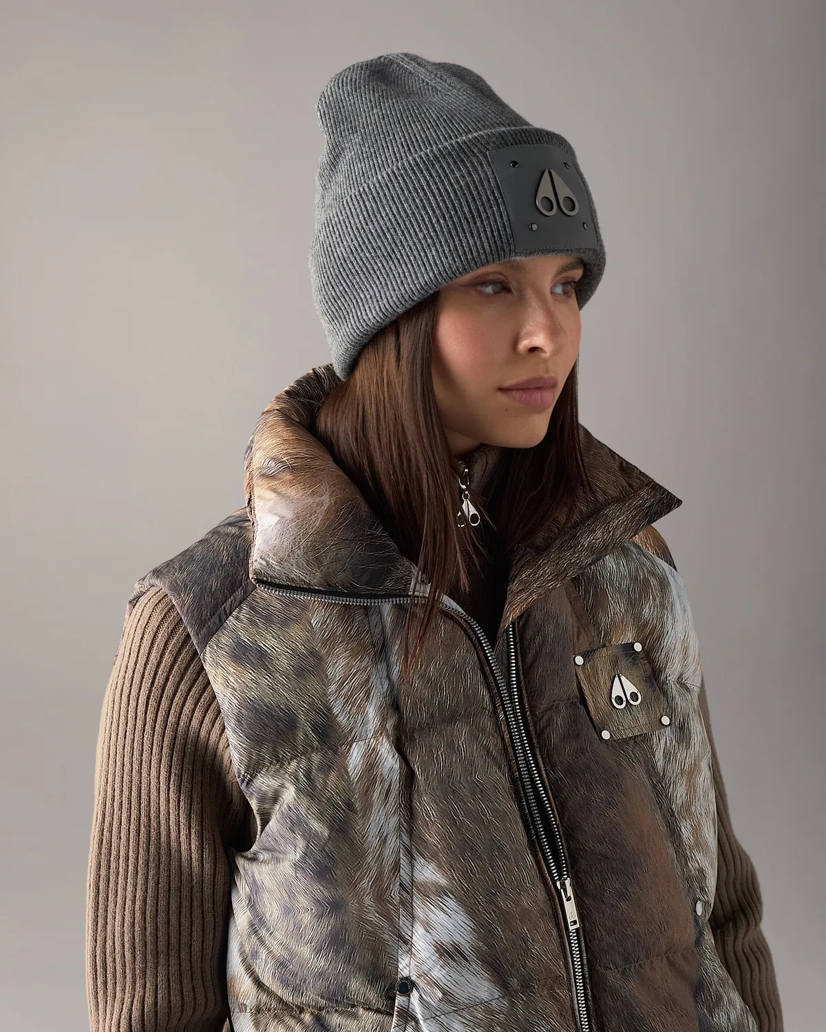 Moose Knuckles Everest gilet imprimé wild chaud