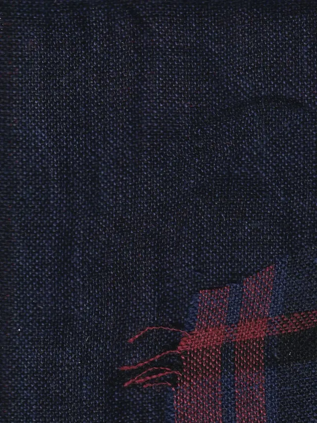 Hollington toile pur lin tissu double face 4m marine tartan