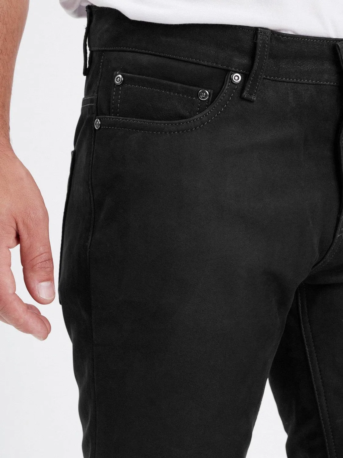 DAYTONA Booling madison pantalon cuir noir vachette