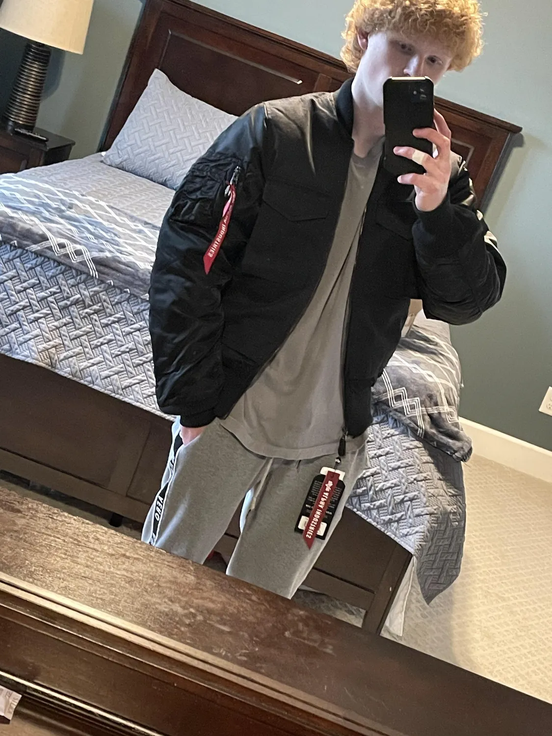 Alpha Industries MA-1 Mixed Cotton blouson coton noir