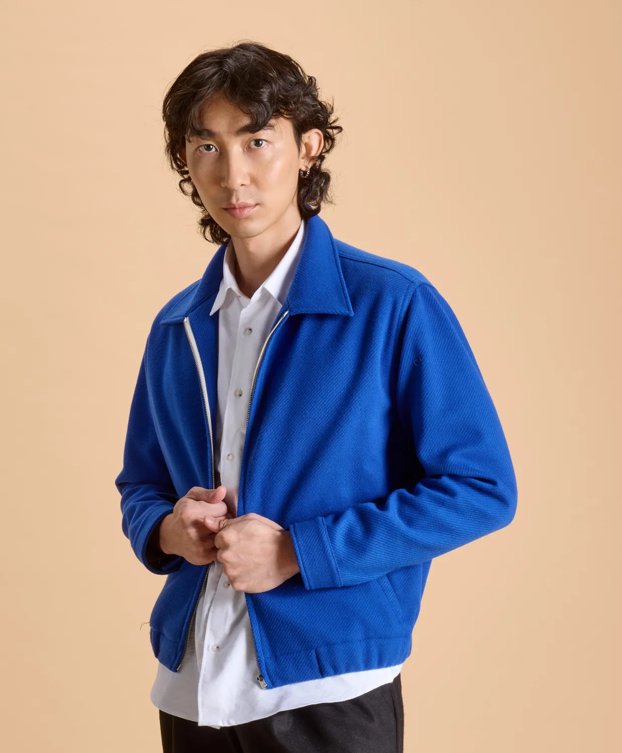 Soubacq Blouson Alexandre blouson sergé bleu flamboyant