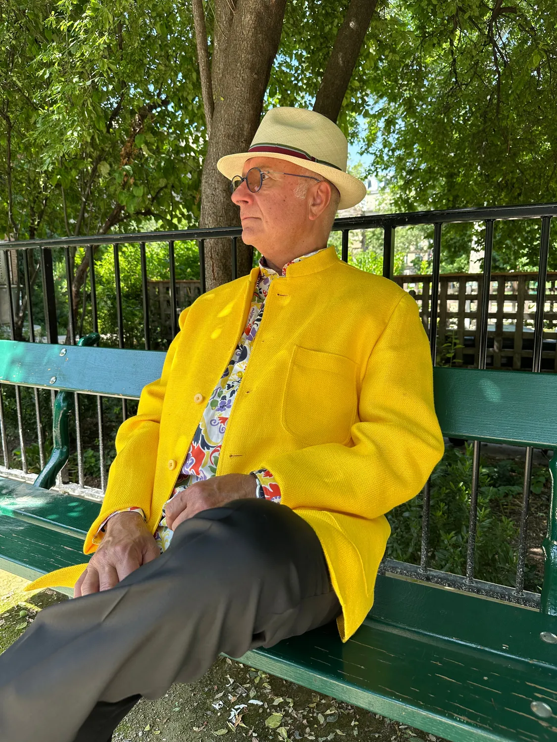 Hollington Tyrol Ajustée veste lin jaune citron 100% lin