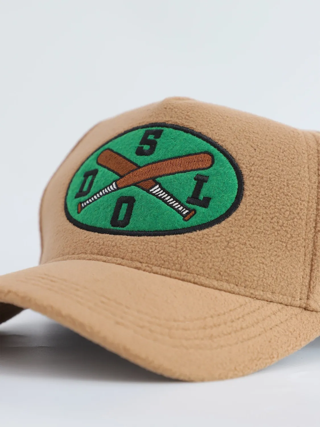 Daytona Monroe casquette baseball fleece kaki douce
