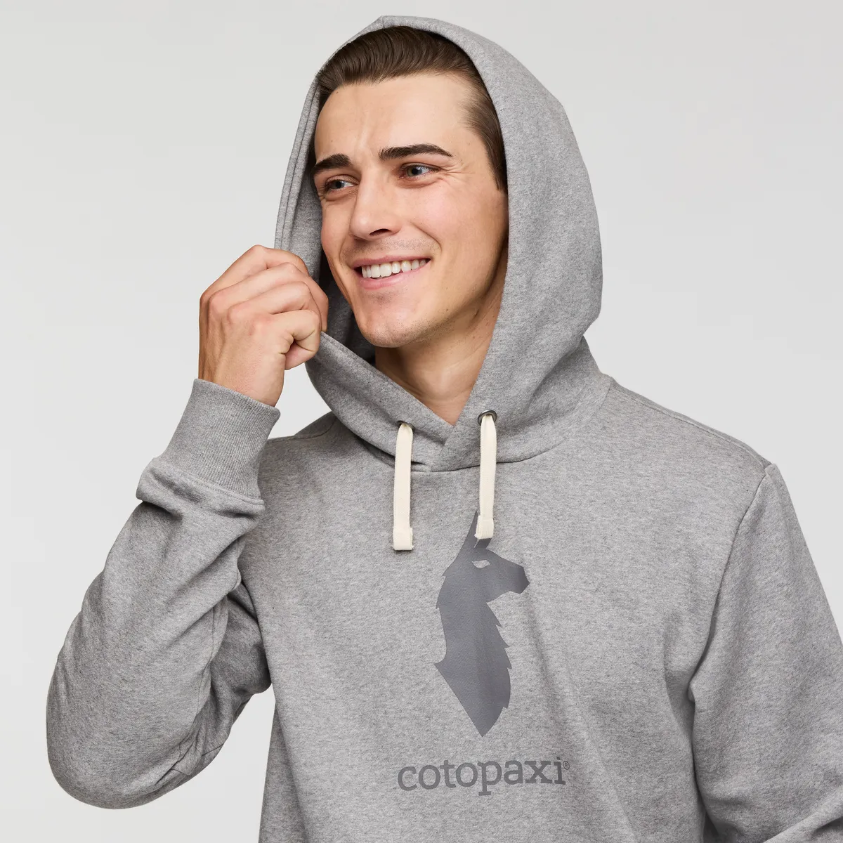 Cotopaxi Llama pullover hoodie homme gris doux