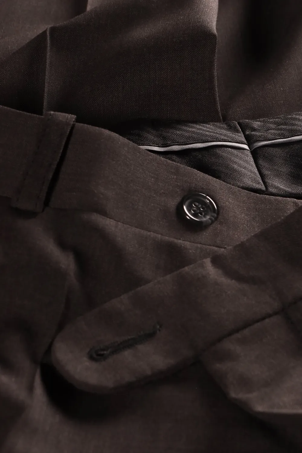 HOLLINGTON pantalon siza laine fil-à-fil tabac 48