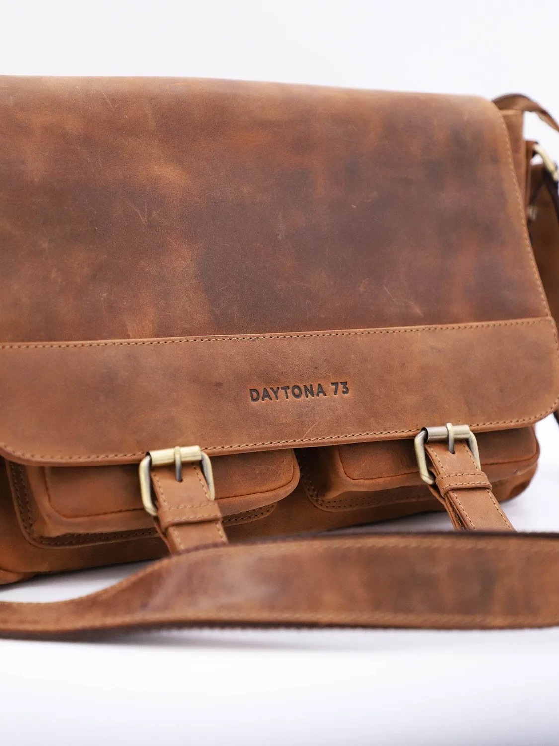 Daytona M9 sacoche cuir bandoulière brun
