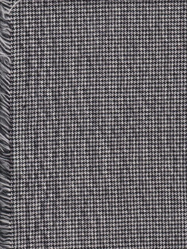 Hollington Pied de poule gris toile coton stretch au mètre