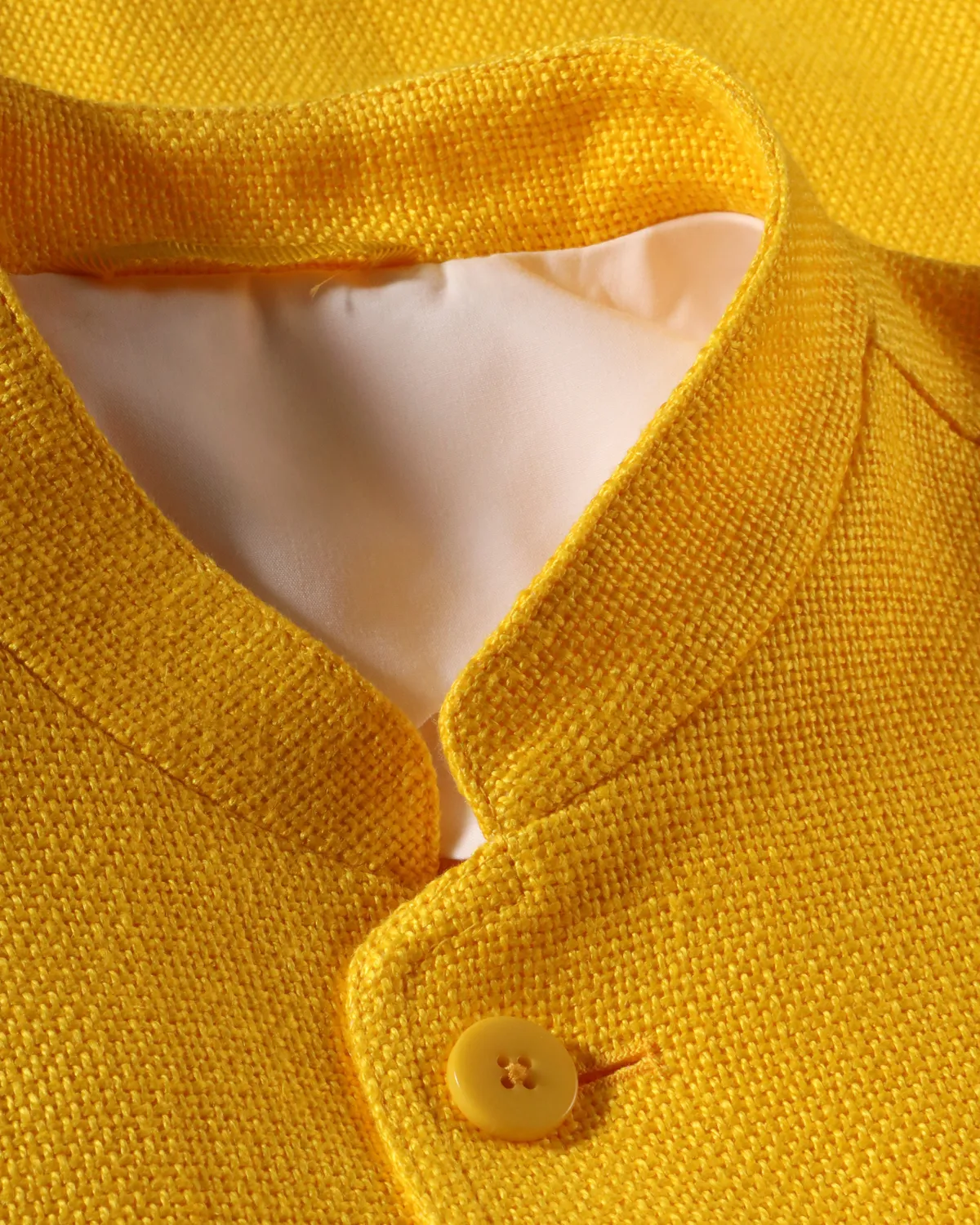 Hollington Tyrol Ajustée veste lin jaune citron 100% lin