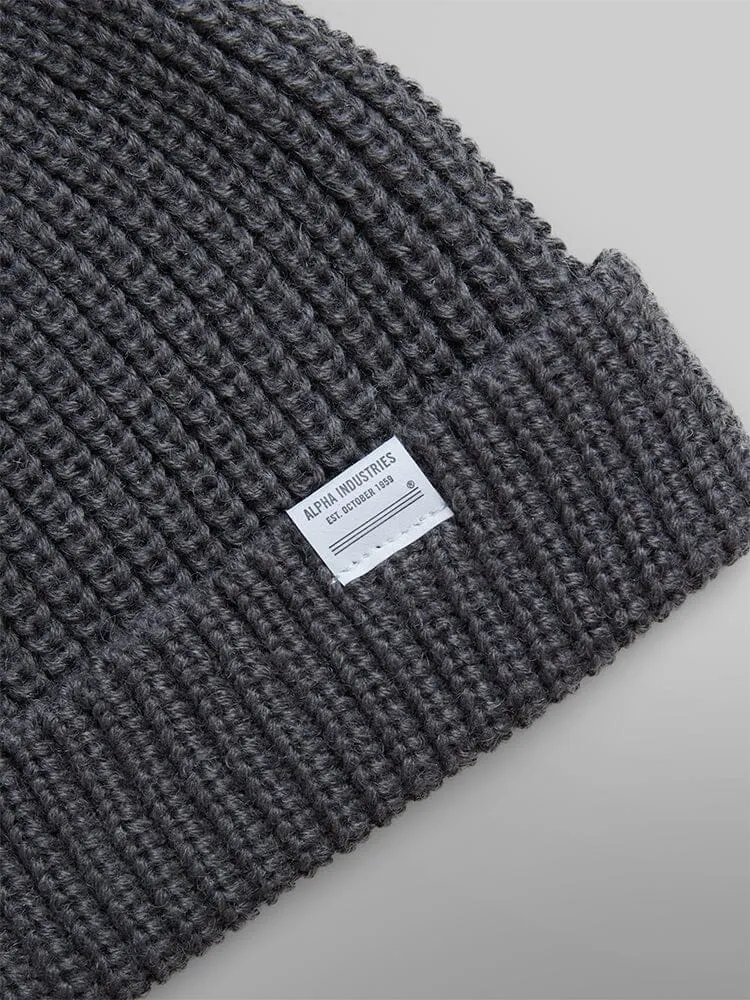 Alpha Industries Essential bonnet Charcoal laine
