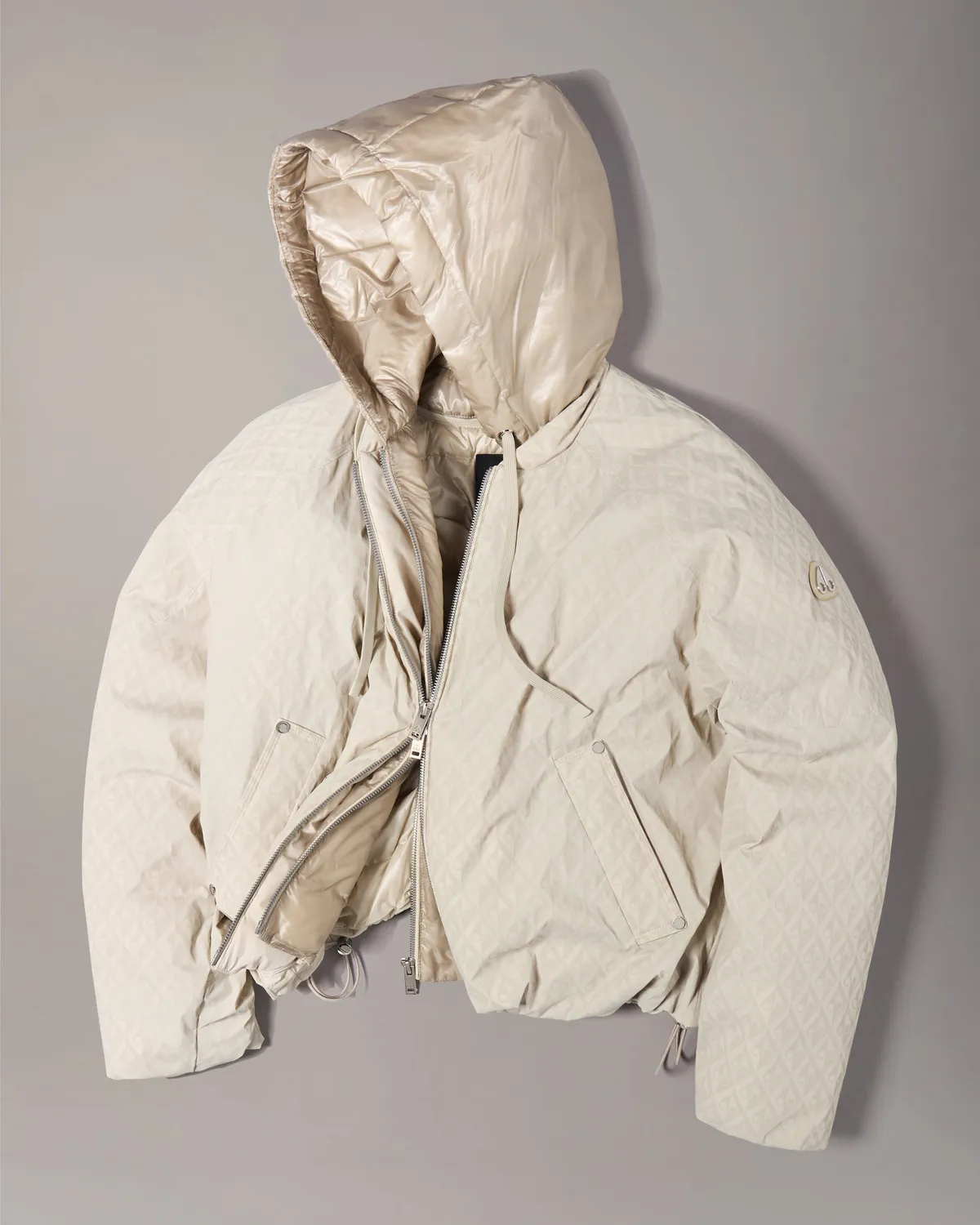 Moose Knuckles Tegan bomber duvet monogramme capuche