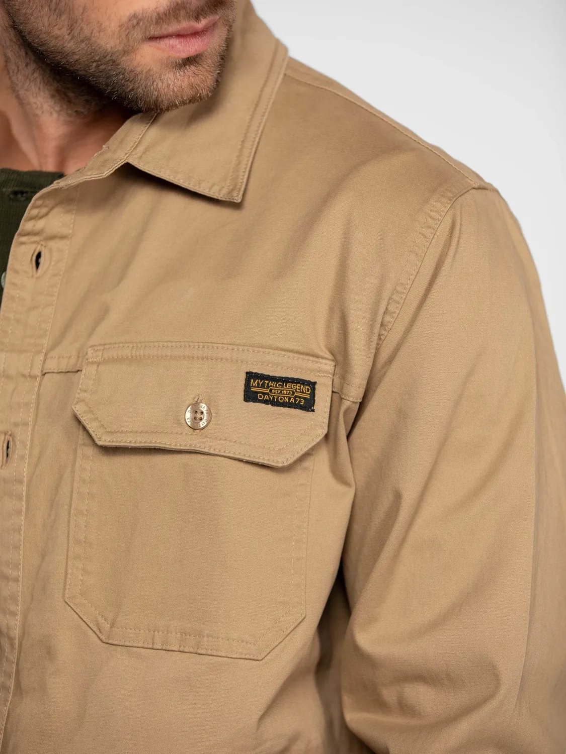 Daytona Comdrill surchemise worker homme Beige serge coton