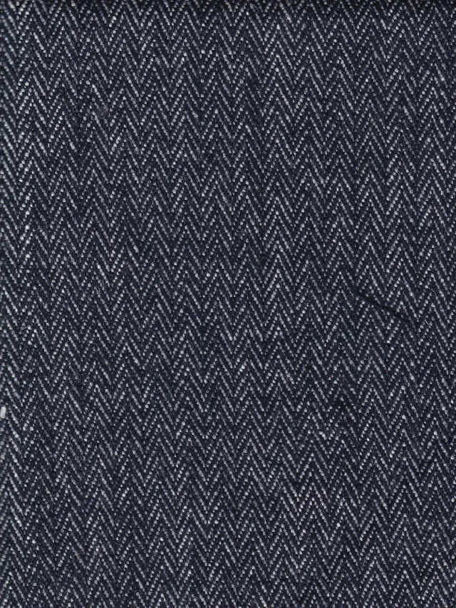 Hollington chevrons tissu double-face denim gris 10 m