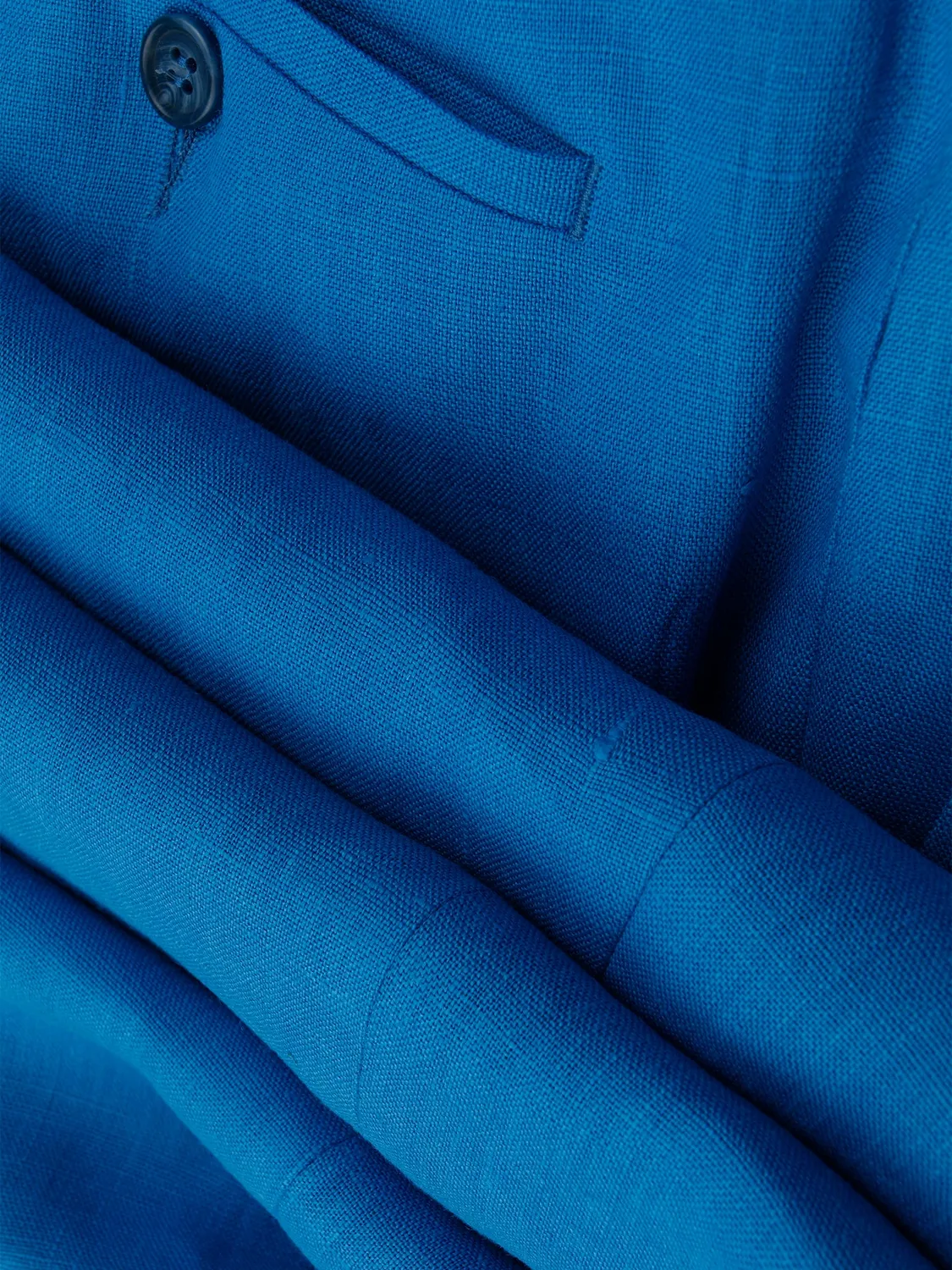 Hollington Siza pantalon lin bleu taille 44 coupe italienne