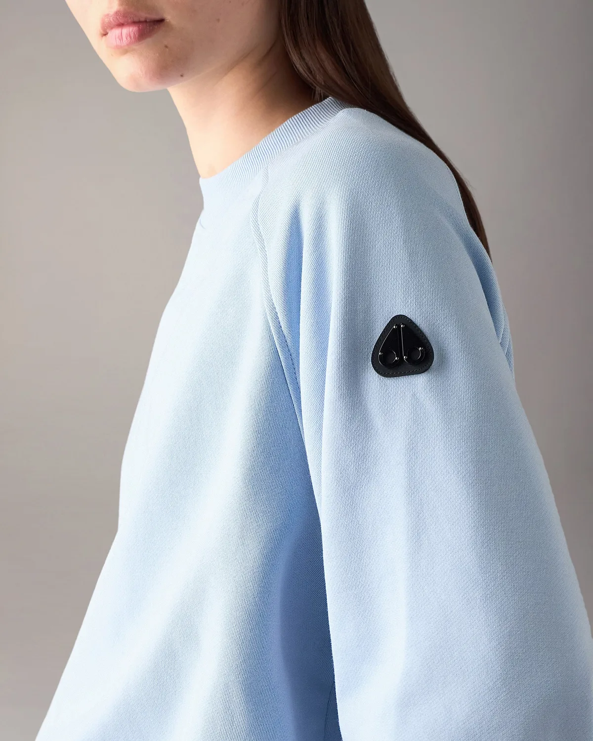 Moose Knuckles YYZ Crewneck sweat Blue Ice relaxed