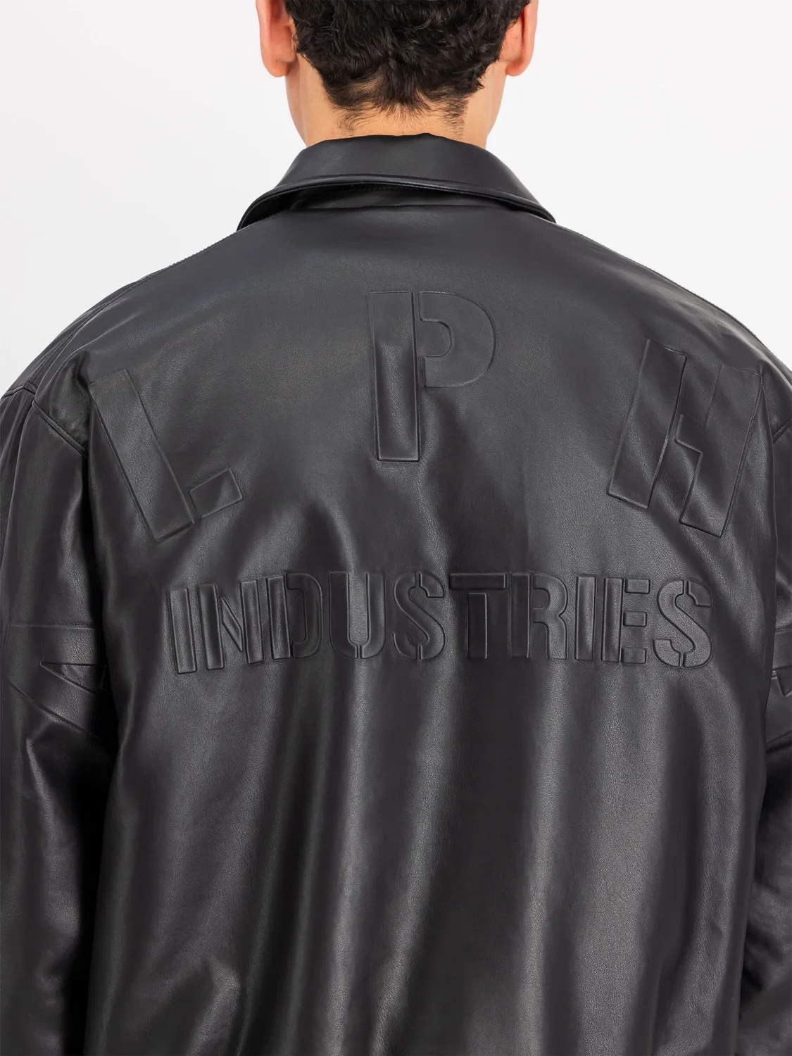 Alpha Industries PU College blouson noir similicuir