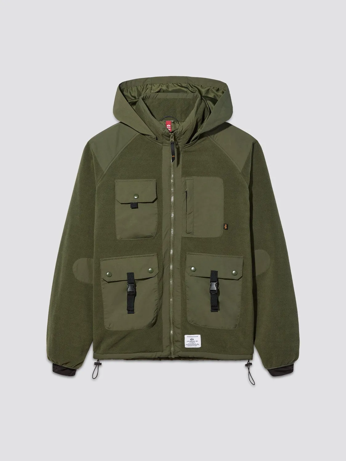 Alpha Industries Mixed Media sweat polaire zip vert foncé