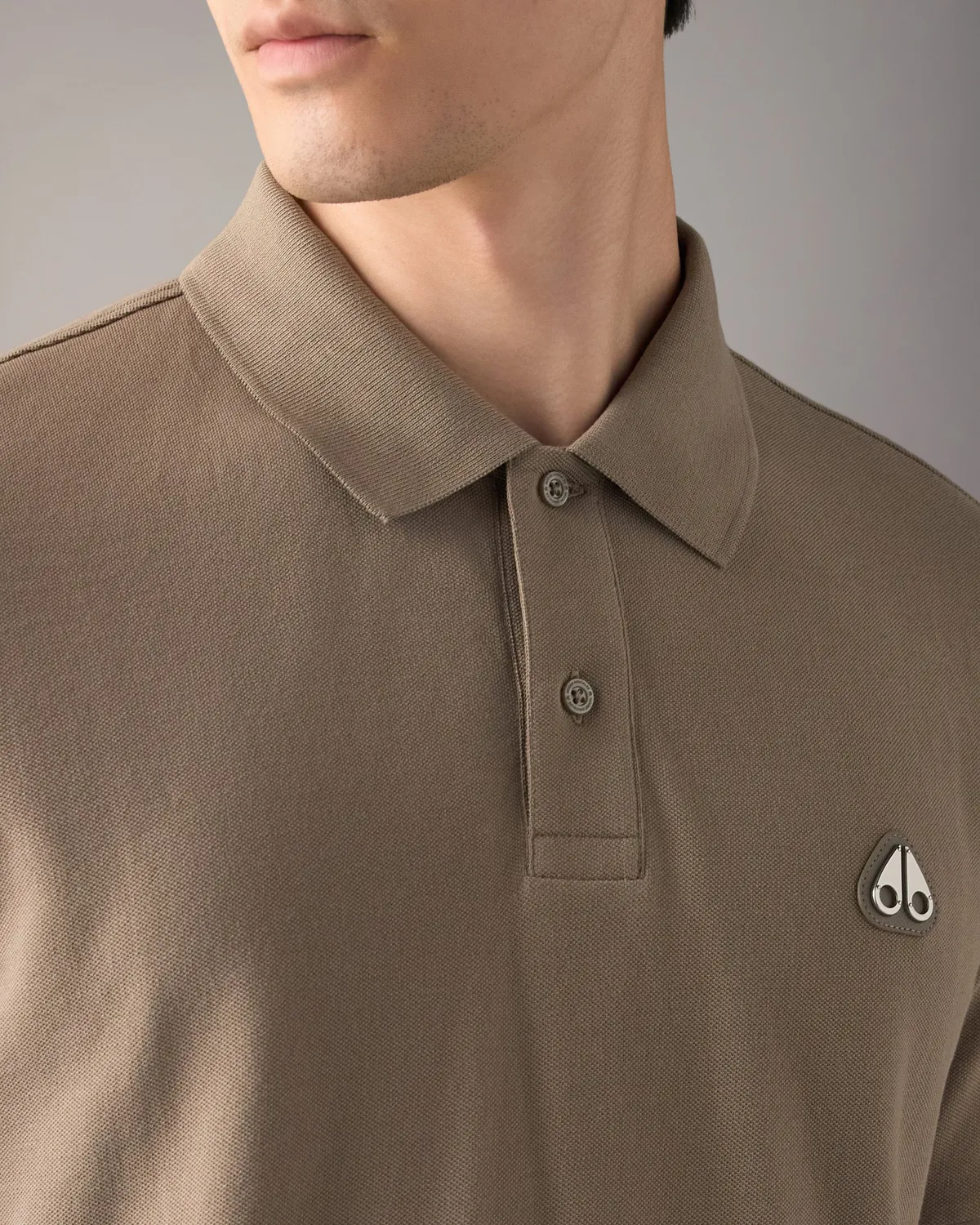 Moose Knuckles Everett polo gris Ashen