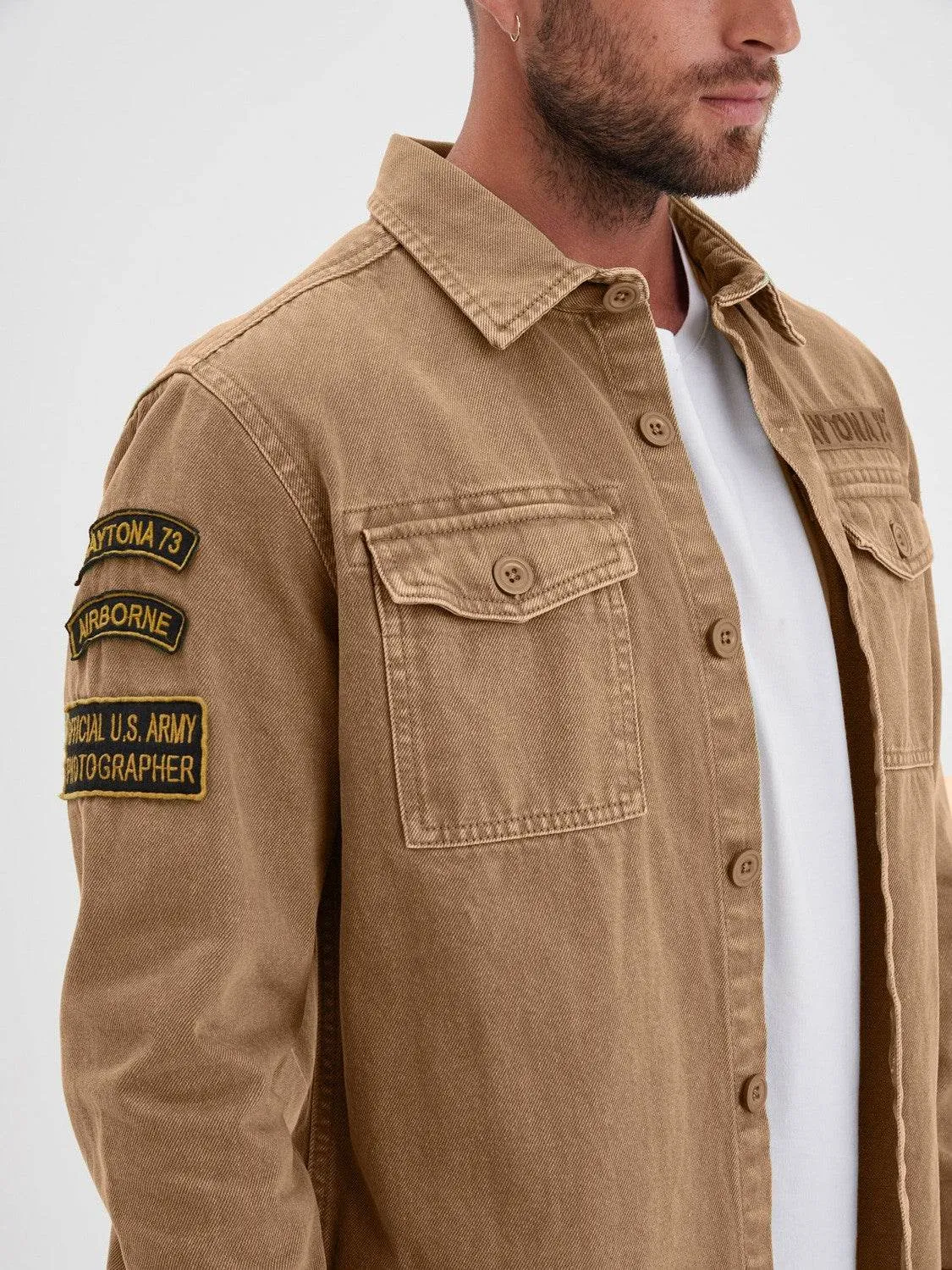 DAYTONA Melhart chemise militaire surchemise coton beige