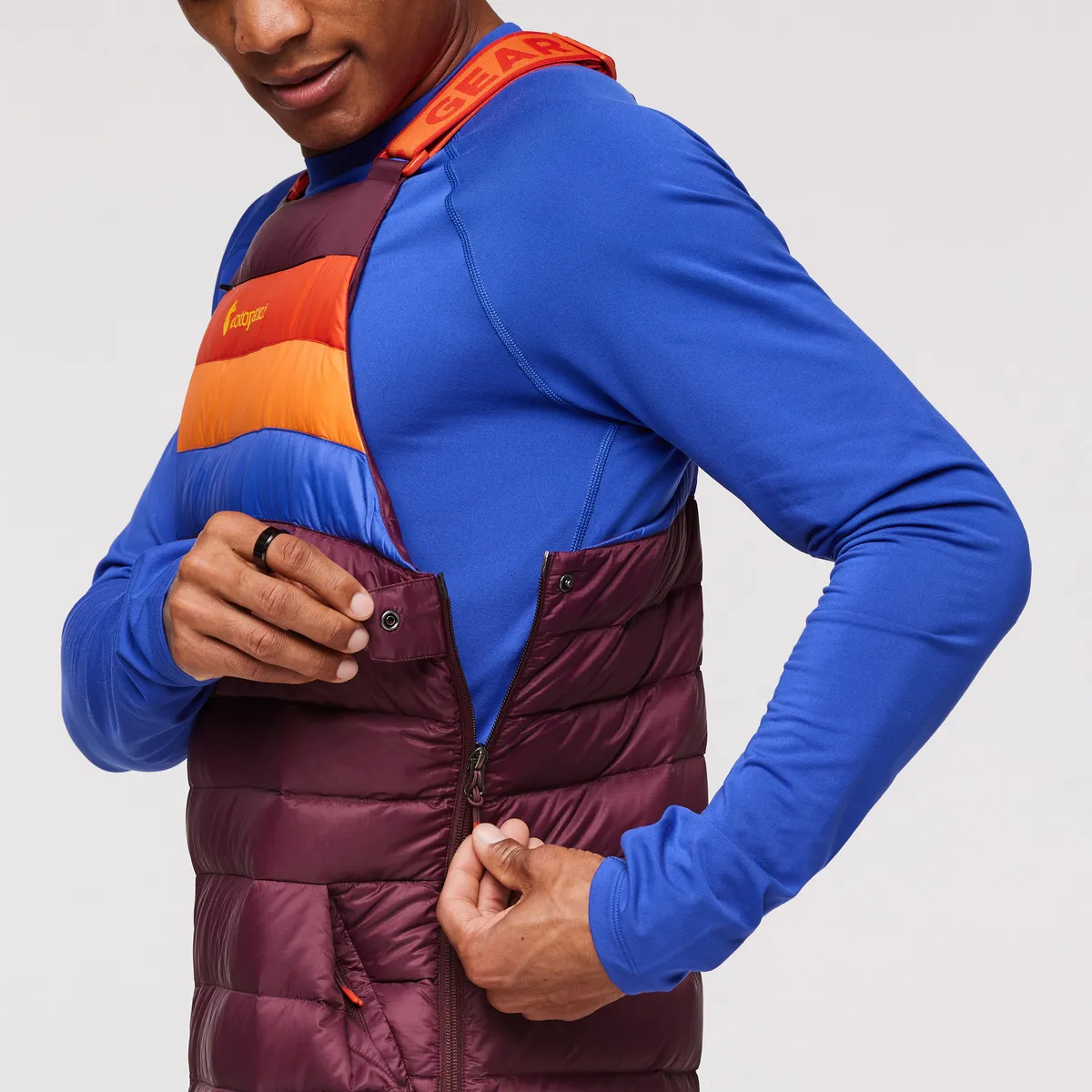 Cotopaxi Fuego Down salopette homme rayures