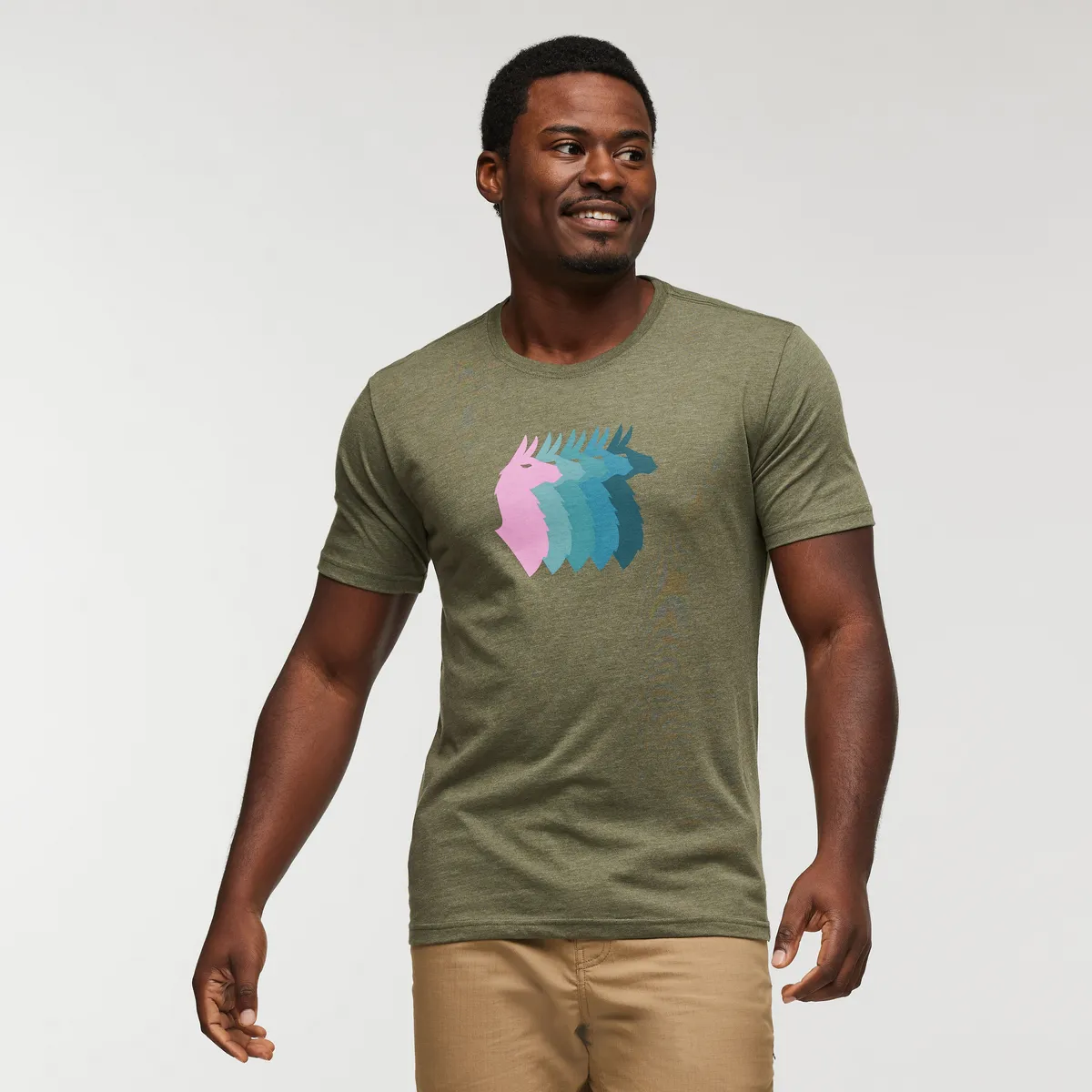 Cotopaxi Llama Sequence T-shirt homme Fatigue coton doux
