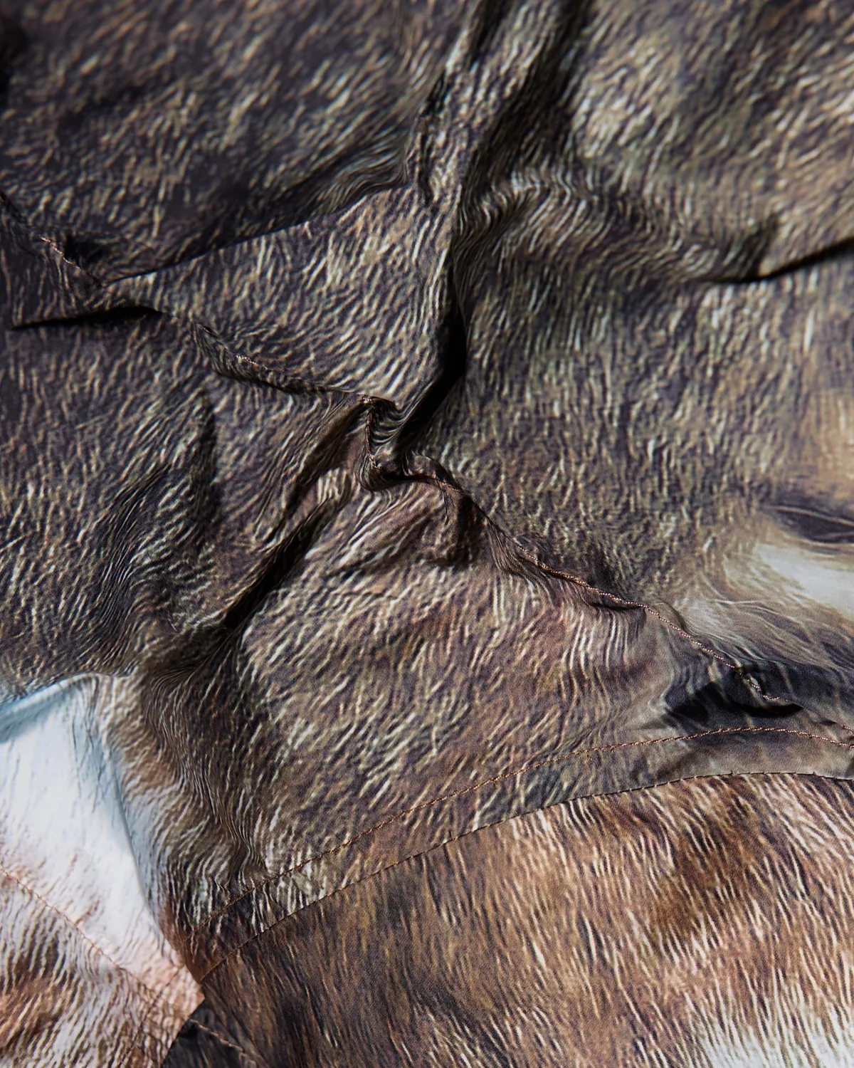 Moose Knuckles Everest doudoune wild-gold imprimé fourrure