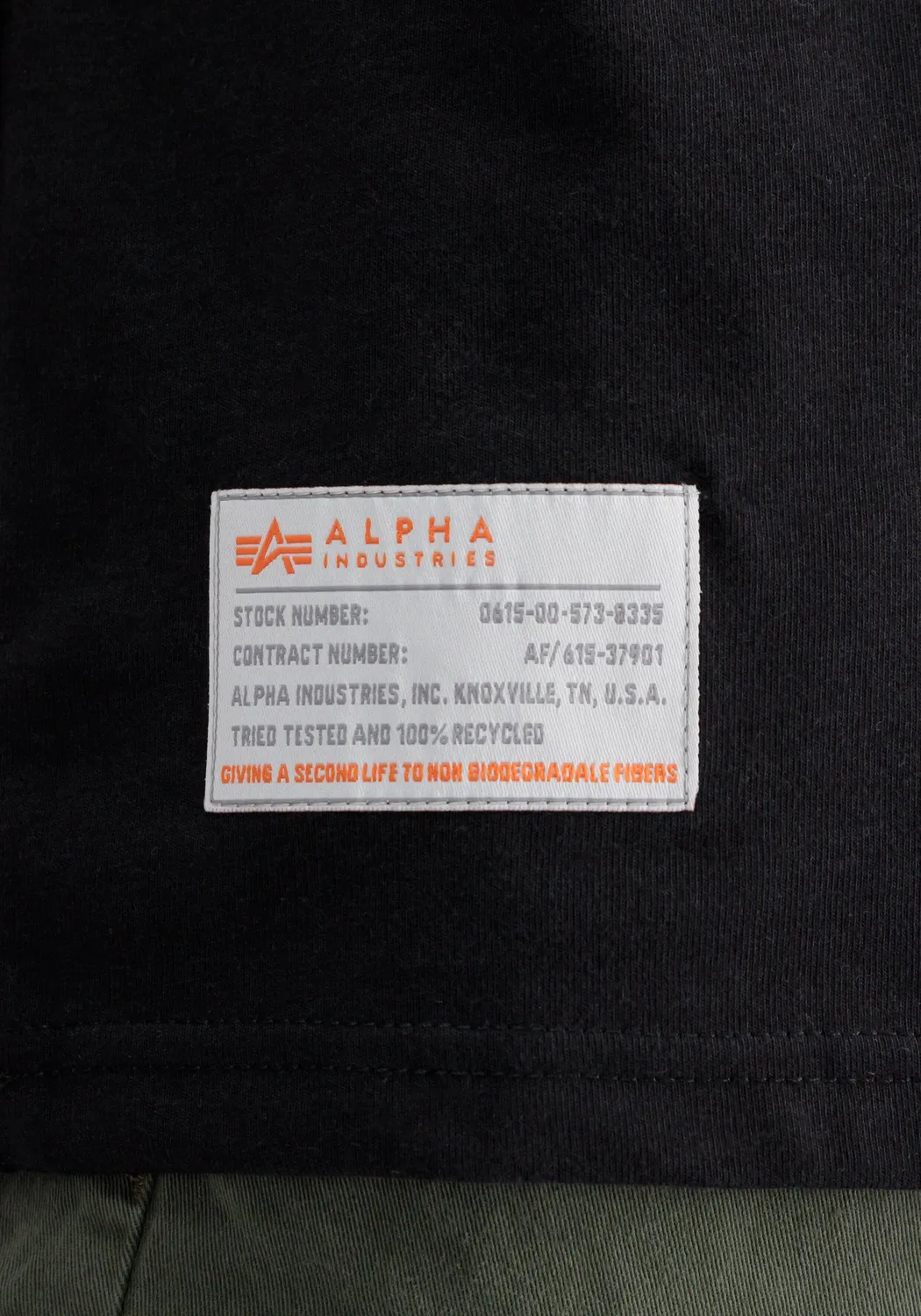 Alpha Industries Recycled Label t-shirt homme noir loose