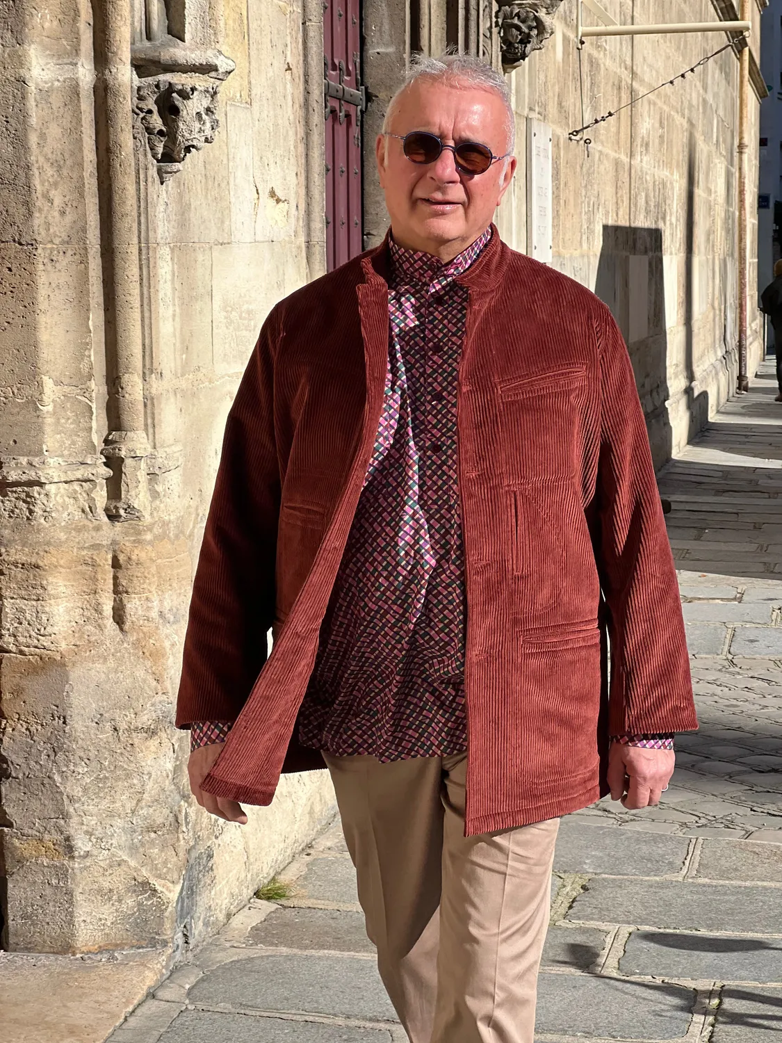 Hollington Architecte veste velours laine châtaigne