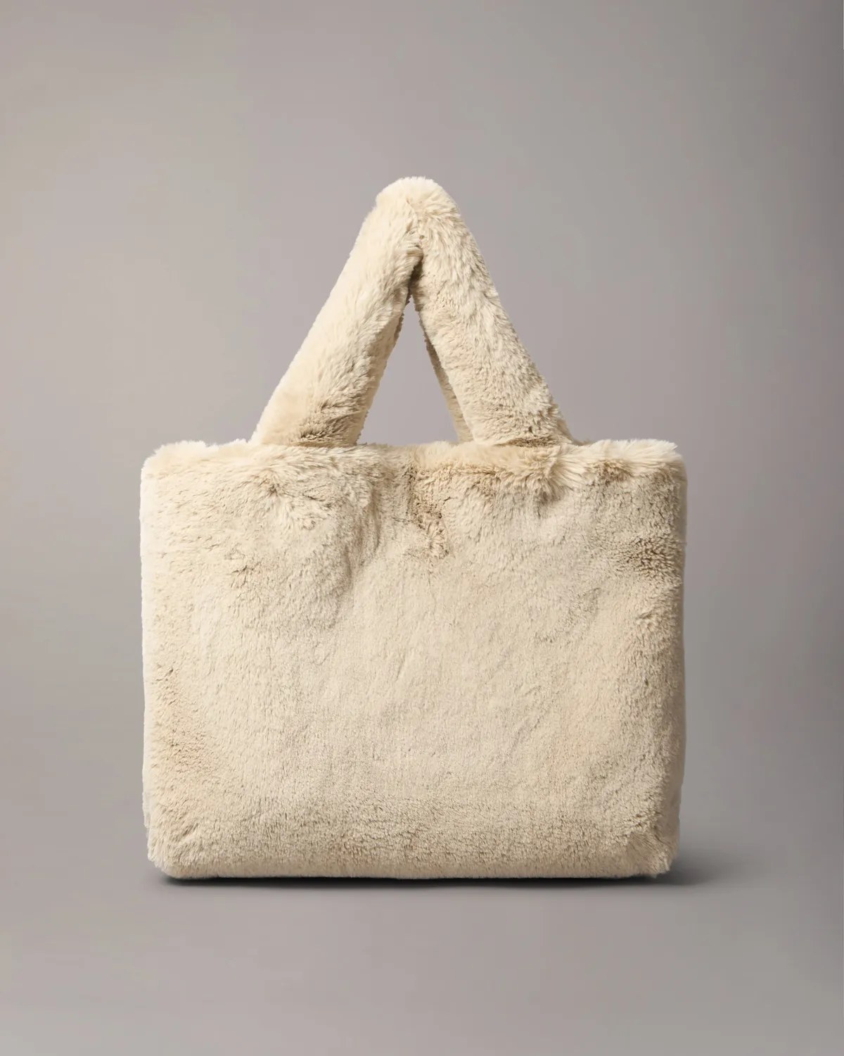 Moose Knuckles Bunny grand tote peluche beige Alabaster