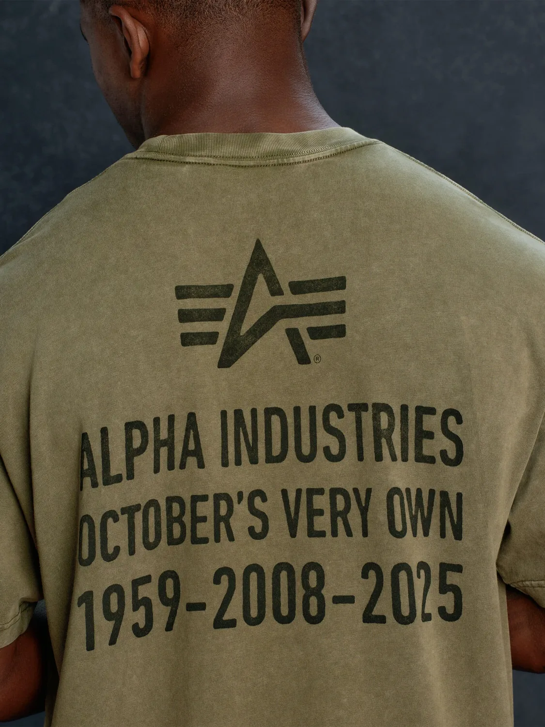 Alpha Industries OVO tee-shirt olive délavé coton ample