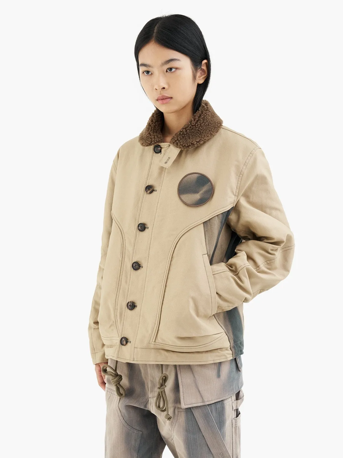 Alpha Industries Jiyong Kim Sun-Bleached Deck veste verte